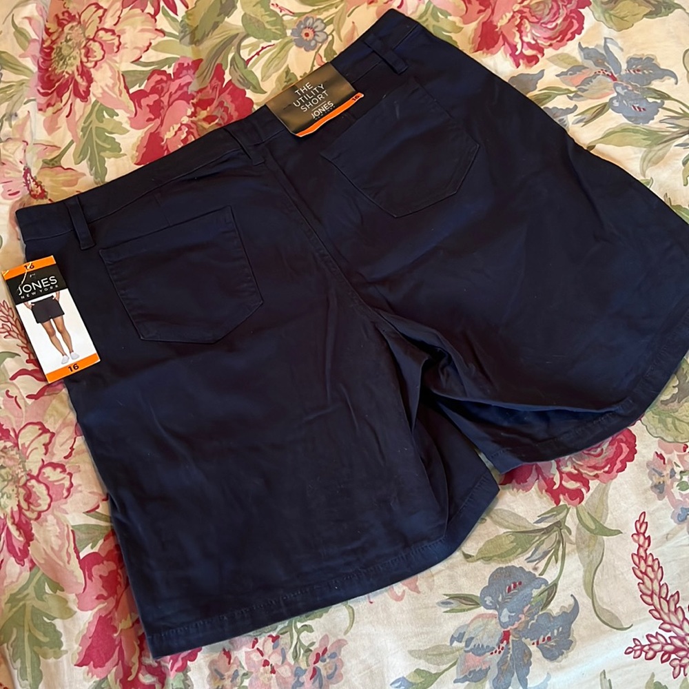 JONES NEW YORK Size 16 Utility Cargo Short EasyCare Navy BlueCozy Cotton $59 NEW